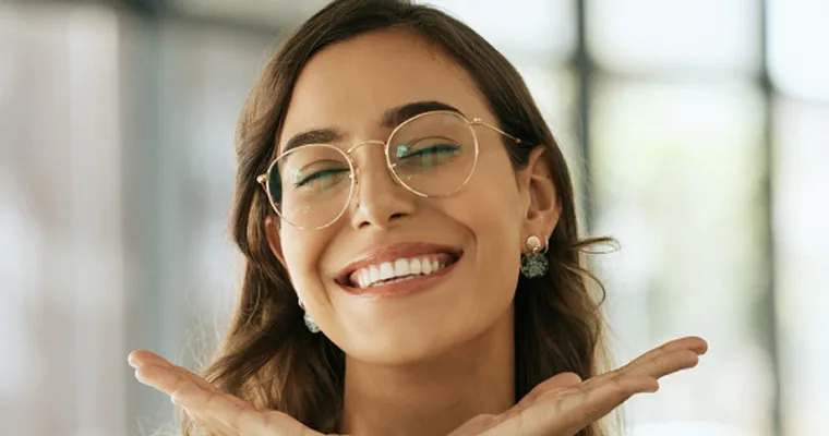 Female dental patient smiling