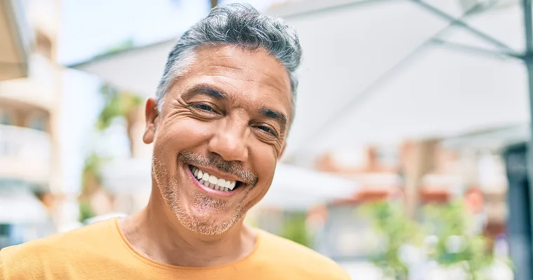 A man smiling