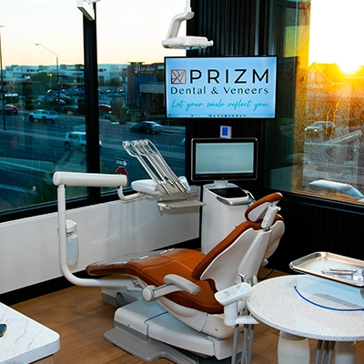 Prizm Dental Office Chair Patient treatment chair at Prizm Dental & Veneers